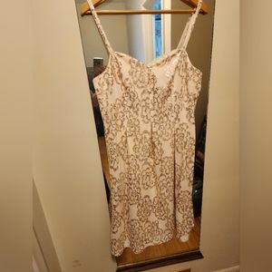 Super sequined rose gold dress